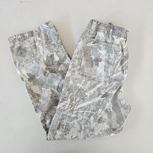 Abercrombie Boys 13/14 Pants Camo Cargo Pockets Gray Drawstring Lightweight